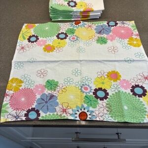 Pimpernel for Portmeirion Crazy Daisy Set of 8 Cloth Napkins – New!